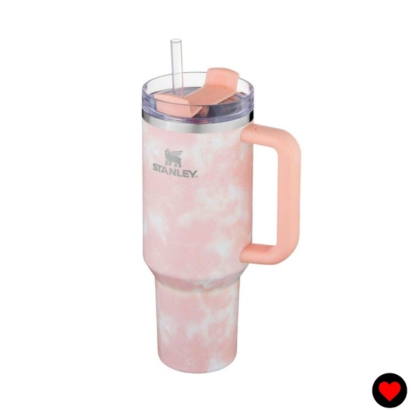 NWT Stanley 40oz Quencher Peach Pink Tie Dye New H2.0 Tumbler Cup - Picture 4 of 16